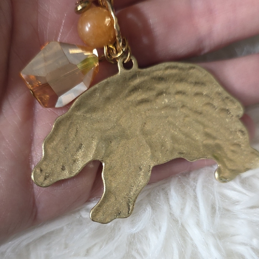 Gold Mama Bear Pendant Necklace - Picture 8 of 8